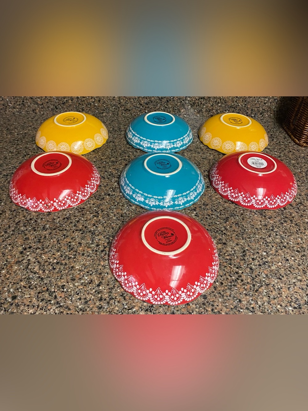 The Pioneer Woman Floral Pasta Bowls Set of 7 - Picture 2 of 6